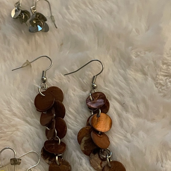 Totally RAD 1990s retro lot of colour earrings dangles. Vintage. Retro. Lot - Picture 2 of 5